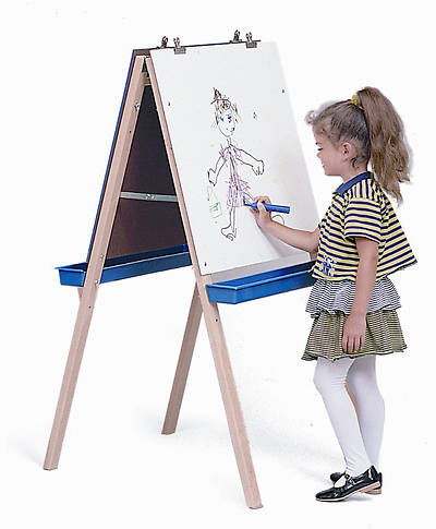 Picture of Adjustable Easel with Write & Wipe Boards