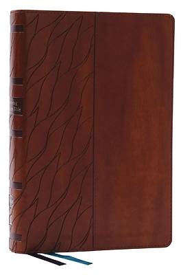 Picture of Nkjv, Encountering God Study Bible, Leathersoft, Brown, Red Letter, Thumb Indexed, Comfort Print