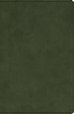 CSB Large Print Personal Size Reference Bible, Optimal Type, Holman Handcrafted Collection, Marbled Olive Premium Calfskin