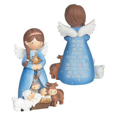 Picture of Angel with Baby Jesus & Animals 4"