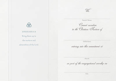 Picture of Parchment Paper Fold Dedication Certificate