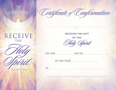 Picture of Receive the Holy Spirit Confirmation Certificate