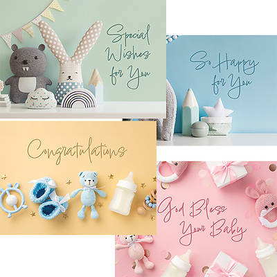 Picture of Bundle of Blessings Baby Congratulations Cards - Box of 12