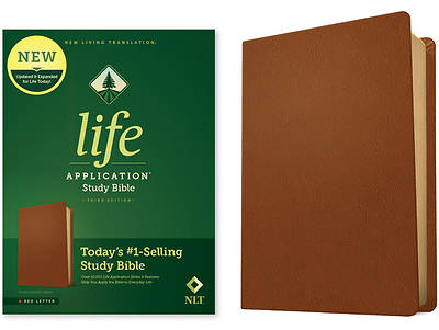 Picture of NLT Life Application Study Bible, Third Edition (Red Letter, Genuine Leather, Brown)