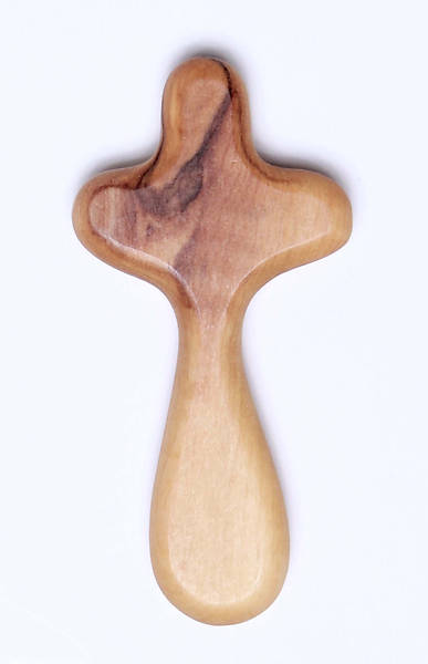 Picture of Comfort Olivewood Palm Cross