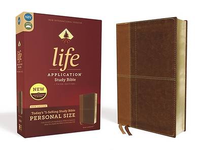 Picture of NIV Life Application Study Bible, Third Edition, Personal Size, Leathersoft, Brown, Red Letter Edition