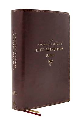 Picture of Nasb, Charles F. Stanley Life Principles Bible, 2nd Edition, Leathersoft, Burgundy, Comfort Print
