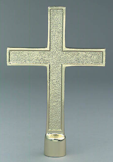 Picture of Gold Aluminum Cross 7 1/2" x 5" With Ferrule