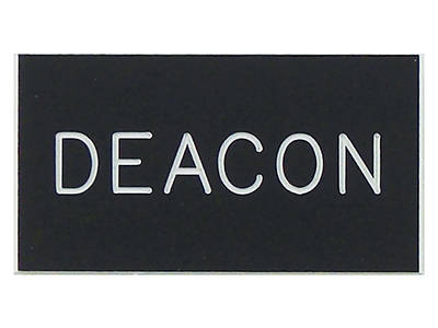 Picture of Black and White Deacon Magnetic Badge
