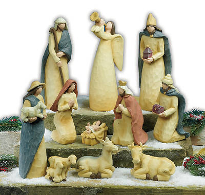 Picture of Folk Art Nativity 11 Piece Set