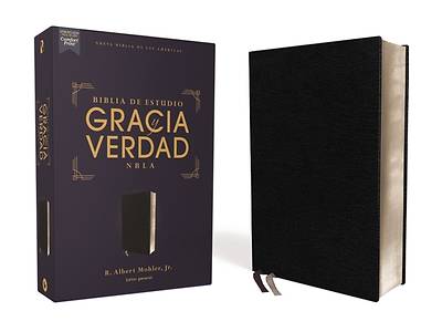 Picture of Nbla Biblia de Estudio Gracia Y Verdad, Piel Fabricada, Negro, Interior a DOS Colores