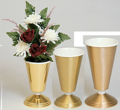 Picture of Koleys K474C Satin Brass Vase with Aluminum Liner