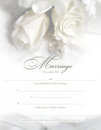 Picture of Certificate of Marriage Package of 6