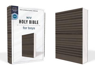 Picture of Niv, Holy Bible for Boys, Soft Touch Edition, Leathersoft, Gray, Comfort Print