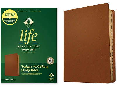 Picture of NLT Life Application Study Bible, Third Edition (Red Letter, Genuine Leather, Brown, Indexed)