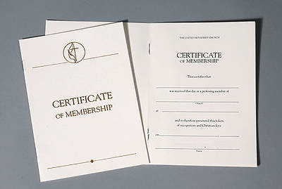 Picture of United Methodist Certificates of Membership Without Service (Pkg of 3)
