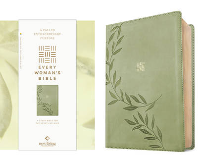 Picture of NLT Every Woman's Bible, Filament Enabled (Leatherlike, Olive Branch Green, Red Letter)