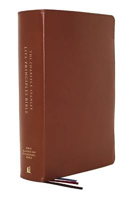 Picture of Nasb, Charles F. Stanley Life Principles Bible, 2nd Edition, Genuine Leather, Brown, Comfort Print