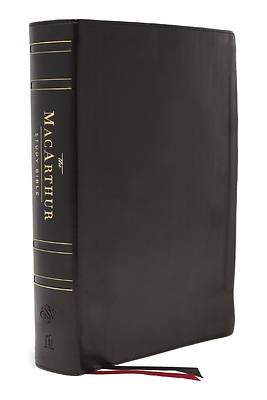 Picture of The Esv, MacArthur Study Bible, 2nd Edition, Genuine Leather, Black, Thumb Indexed
