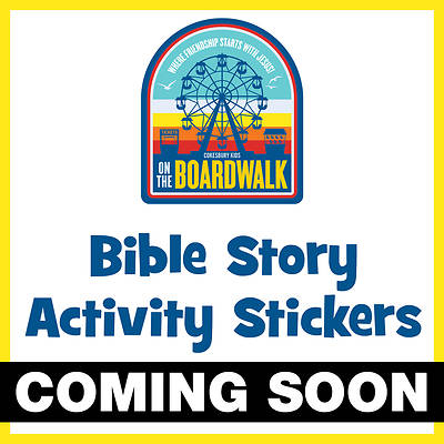 VBS 2027 On the Boardwalk Bible Story Activity Stickers (Pkg of 6)