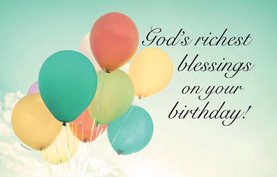 Picture of God's Richest Blessing Birthday Postcard