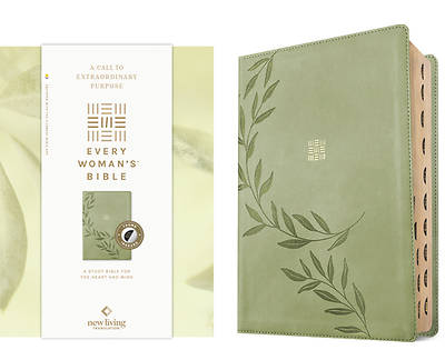 Picture of NLT Every Woman's Bible, Filament Enabled (Leatherlike, Olive Branch Green, Indexed, Red Letter)