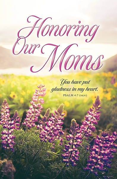 Picture of Honoring Our Moms Mother's Day Regular Size Bulletin (Pkg of 100)