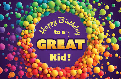Kids Birthday Happy to a Great Kid! Postcards