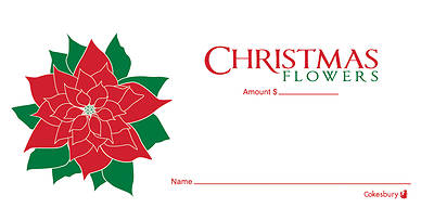 Picture of Christmas Flowers Envelope (Pack of 100)