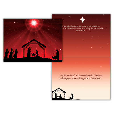 Christmas Nativity Boxed Cards - Box of 12 Solid Design