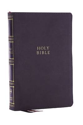 Picture of Nkjv, Compact Center-Column Reference Bible, Leathersoft, Gray, Red Letter, Comfort Print