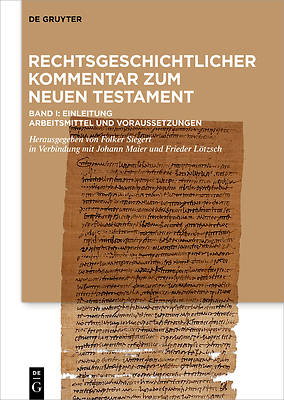 Picture of Rechtsgeschichtlicher Kommentar Zum Neuen Testament I