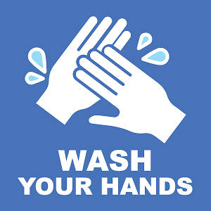 Picture of Wash Your Hands 15.5"x15.5" Wall Decal Sign - 2 Pack