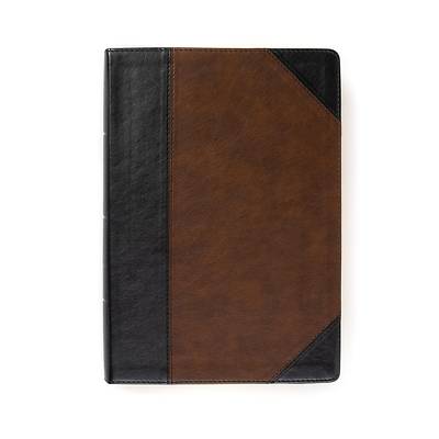 Picture of KJV Super Giant Print Reference Bible, Black/Brown Leathertouch