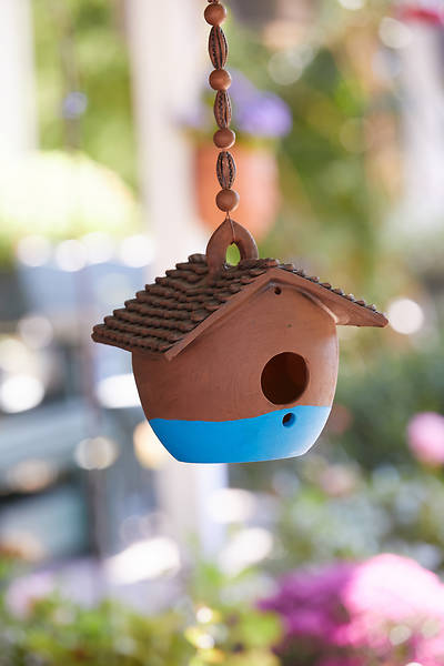 Picture of Low Nepal Birdhouse - Blue Base