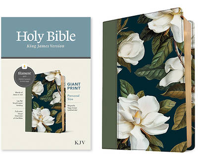 Picture of KJV Personal Size Giant Print Bible, Filament-Enabled Edition (Leatherlike, Magnolia Sage Green, Red Letter)