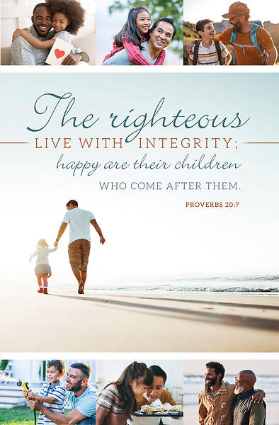 Picture of The Righteous Live With Integrity Father's Day Bulletin (Pkg of 50)