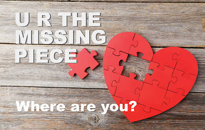 Picture of U R The Missing Piece Absentee Postcard
