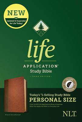 Picture of NLT Life Application Study Bible, Third Edition, Personal Size (Leatherlike, Brown/Tan, Indexed)