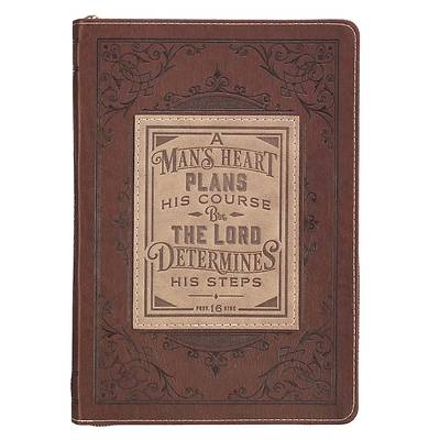 Picture of Journal Classic Zippered Luxleather a Man's Heart - Prov 16