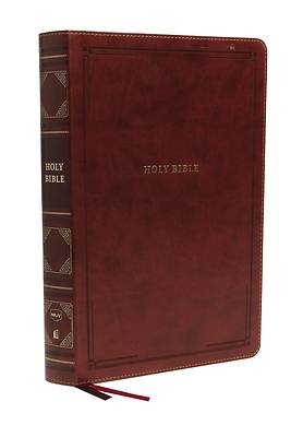 Picture of Nkjv, Reference Bible, Super Giant Print, Leathersoft, Brown, Red Letter Edition, Comfort Print