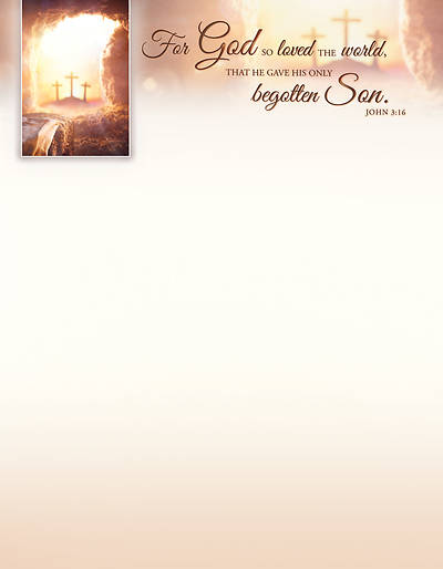Easter For God so Loved the World Letterhead