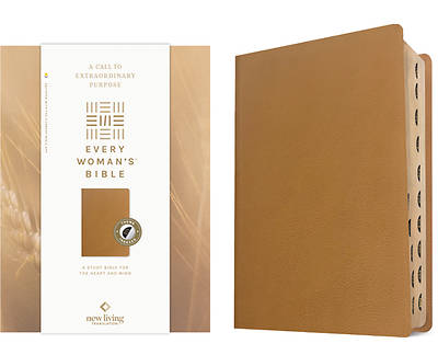 Picture of NLT Every Woman's Bible, Filament Enabled (Genuine Leather, Camel, Indexed, Red Letter)