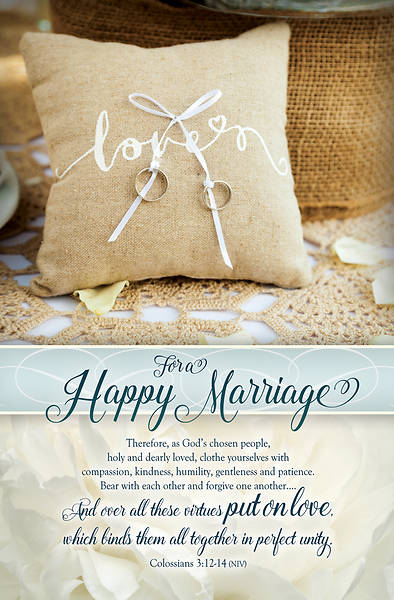 Picture of For a Happy Marriage Wedding Regular Size Bulletin