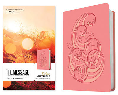 Picture of The Message Deluxe Gift Bible (Leather-Look, Pink and Gold Waves)