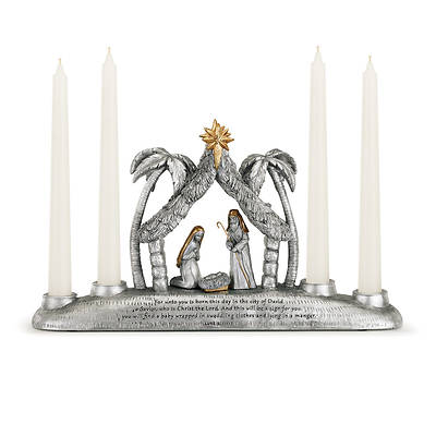 Picture of Nativity Taper Candle Holder Centerpiece