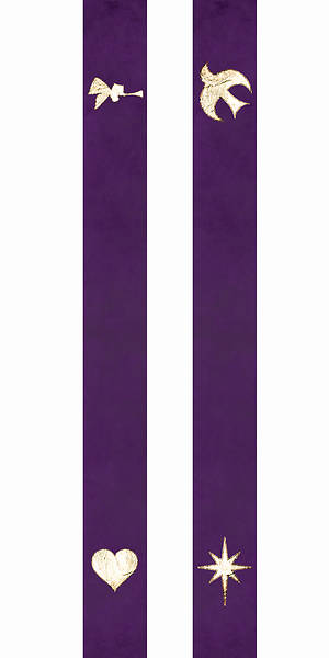 Picture of Chrismons Advent Bible Bookmark - Purple