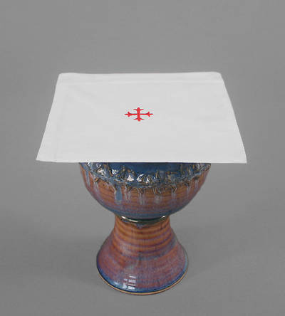Picture of 100% Cotton Chalice Pall with Red Cross - Pack of 3