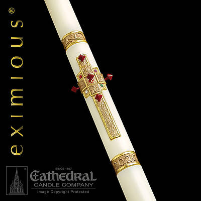 Picture of Cathedral Eximious Evangelium Paschal Candle 1-15/16" x 39"
