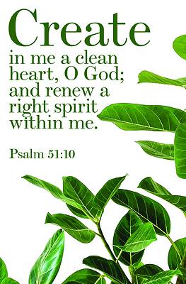Picture of A Clean Heart Bulletin (Pkg 100) General Worship